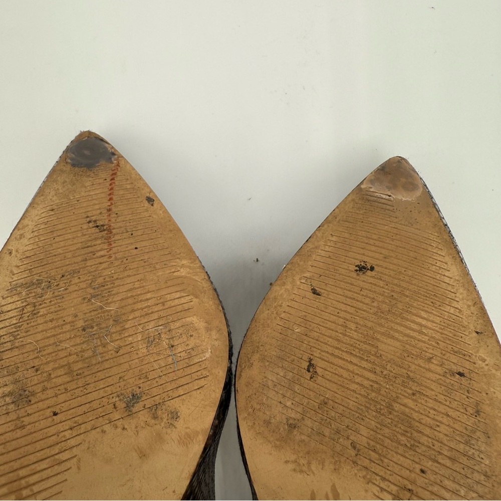 Steve Madden P- Sno Python Metal Cap Toe Pumps Si… - image 8